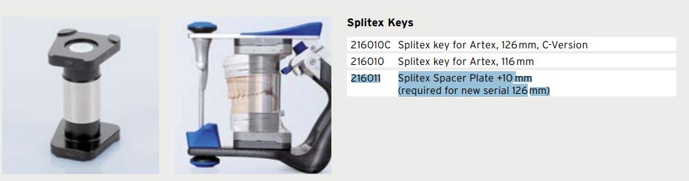 SPLITEX SPACER DISTANCE PLATE FOR ARTEX