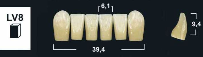 LV8 A3 LOWER ANTERIOR TRIBOS TEETH