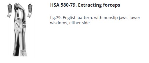 EXTRACTION FORCEPS TOP HANDY LOWER WISDOM 79