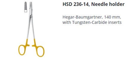 NEEDLE HOLDER HEGAR BAUM TC 140MM