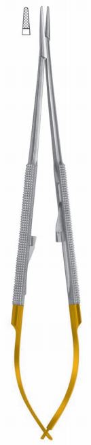 NEEDLE HOLDER MICRO TC W RATCHET 180MM