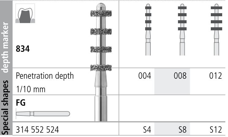 INTENSIV DEPTH CUT DIAMOND BUR S4 STD (834-004) FG/6
