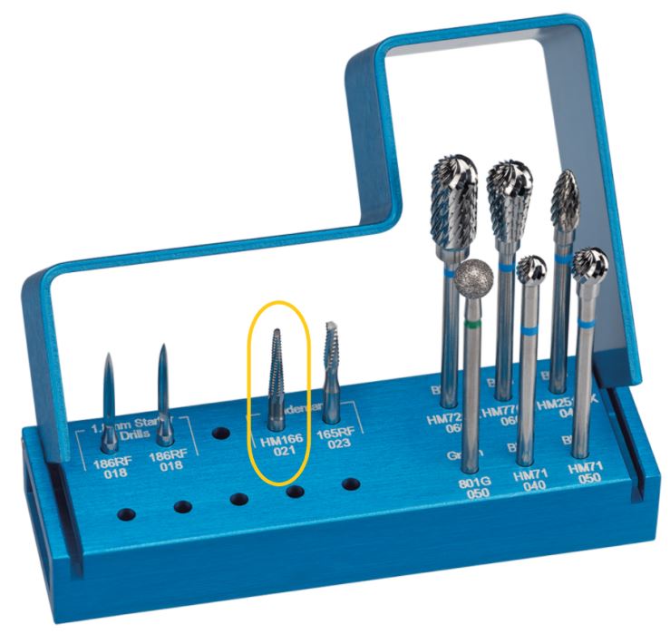 HM166-021 2.1MM BUR RA/EACH