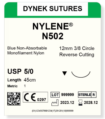 NYLENE 5/0 11MM, 3/8RC 45CM /12