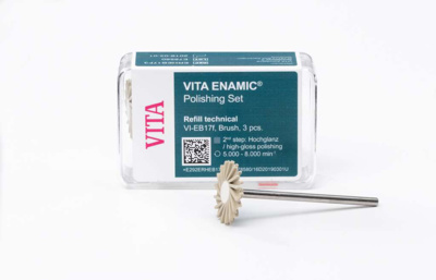 Polishing instrument technical, Brush, VI-EB17f high-gloss polishing (grey), 3 pcs.