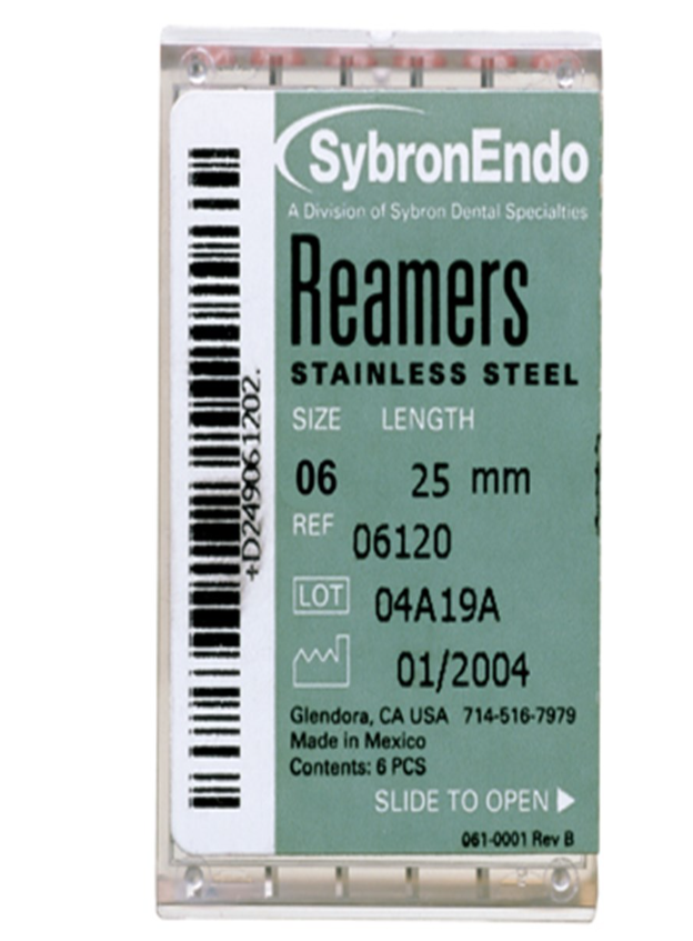 REAMERS 25MM  SZ 35 GREEN  PK6