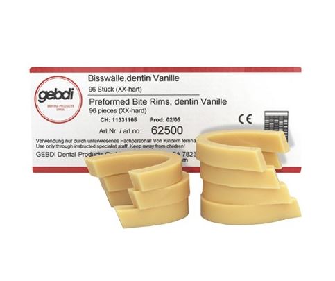 [GB62500] GEBDI WAX BITE RIMS DENTINE XX HARD/96