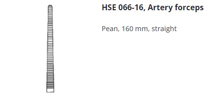 [HMHSE06616] ARTERY FORCEPS PEAN STRAIGHT 160MM