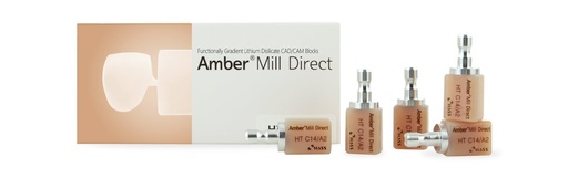 [HSAMDC14A2] AMBER MILL DIRECT SHADE A2 C14 14MM BLOCK/5