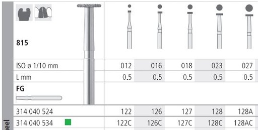 [IT128ACF] INTENSIV DIAMOND BUR 128A CRSE (815-027) FG/6