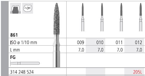 [IT205LR] INTENSIV DIAMOND BUR 205L (861-012) RA/6