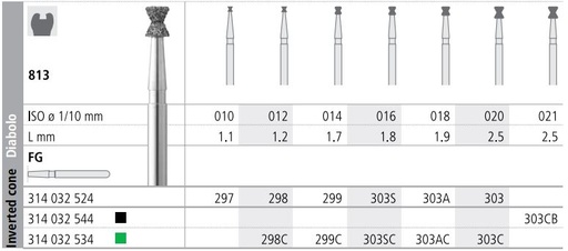 [IT303F] INTENSIV DIAMOND BUR 303 STD (813-020) FG/6