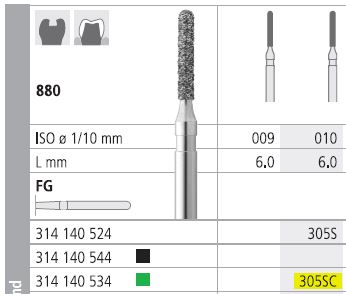 [IT305SCF] INTENSIV DIAMOND BUR 305SC COARSE (880-010) FG/6