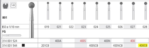 [IT400CBF] INTENSIV DIAMOND BUR 400CB XCOARSE (801-028) FG/6
