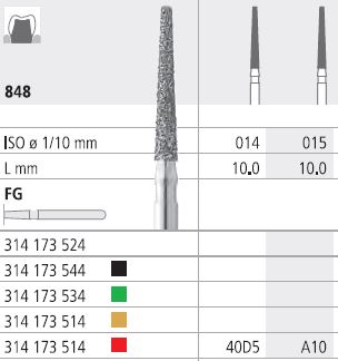 [ITA10F] INTENSIV DIAMOND BUR A10 FINE (848-015) FG/6
