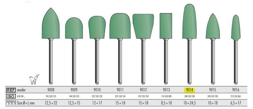 [KE9014006] ACRYLIC POLISHER COARSE GREEN /6