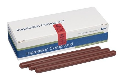 [KR00432] KERR IMPRESSION COMPOUND RED STICKS / 15
