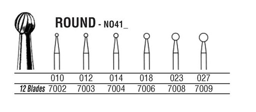 [NO41010F] 41-010 7002 CARBIDE FG NORTHBEL BURS /5