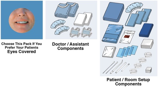 [SA1033] BASIC IMPLANT PACK EYE COVERED /6