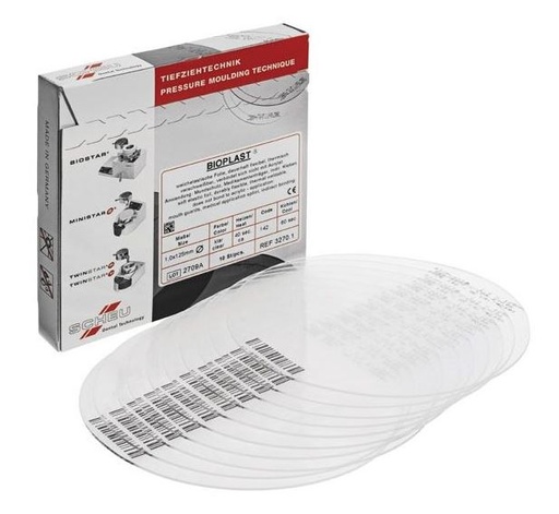 [SC3188] BIOPLAST CLEAR 125MM ROUND 4MM /10