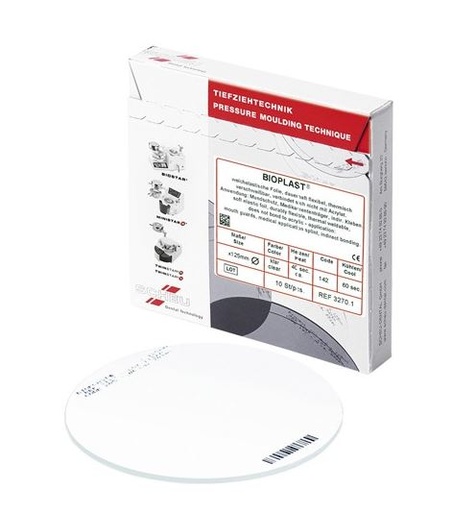 [SC3374] BIOPLAST CLEAR 125MM ROUND 5MM /10