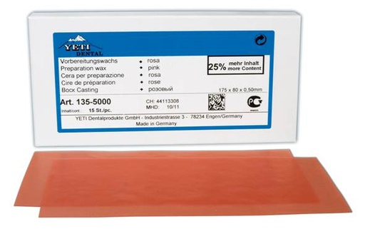 [YE1356000] PREPARATION WAX PINK 0.6MM /15