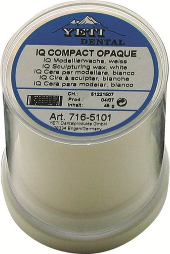[YE7165101] WAX IQ OPAQUE SCULPTURING WHITE 45G