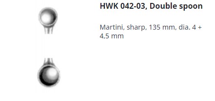 [HMHWK04203] BONE CURETTE MARTINI ROUND 3 4mm/4.5mm