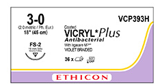 [JMVCP393H] SUTURE VICRYL PLUS 3/0 19MM RC/36