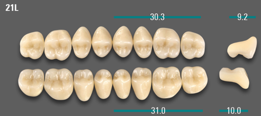 [VIABA1V21LUK] VITA VIONIC VIGO Posterior, A1, 21L UK
